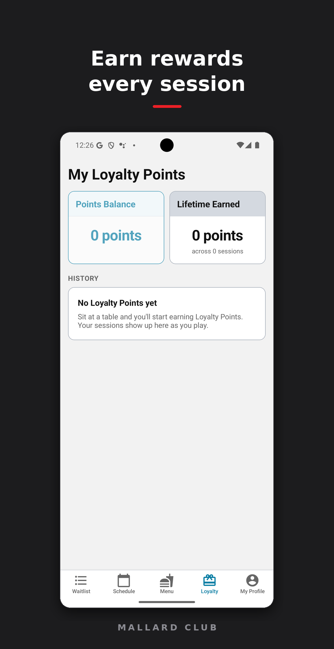 Earn rewards every session
